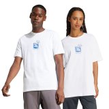 Kort�rmet T-shirt til M�nd Adidas Drink Hvid #4