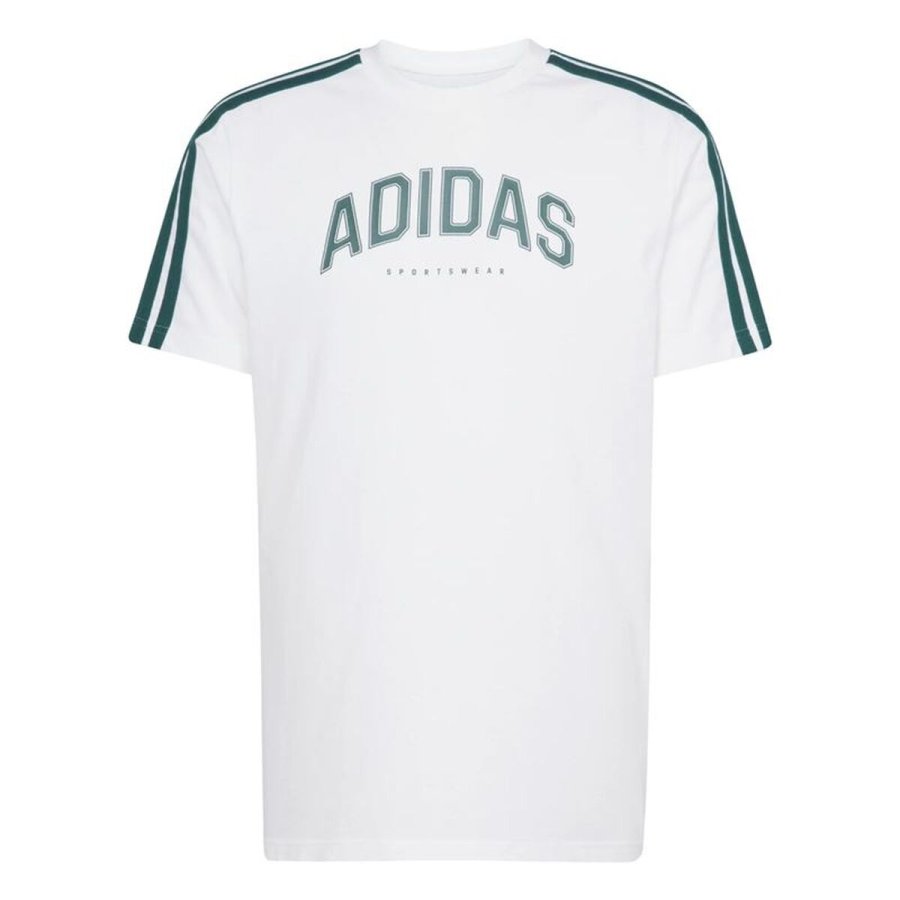 Kort�rmet T-shirt til M�nd Adidas JJ3868 Hvid #1