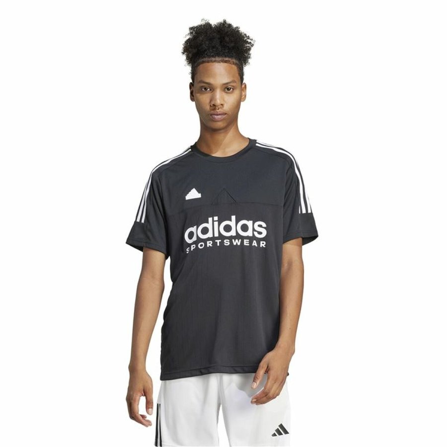 Kortrmet T-shirt til Mnd Adidas Tiro Q1 Sort #2