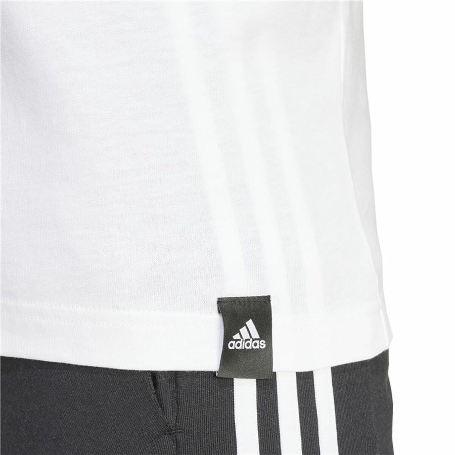 Kortrmet T-shirt til Mnd Adidas Codes Bos Graphic Hvid #4