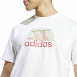 Kortrmet T-shirt til Mnd Adidas Codes Bos Graphic Hvid #5