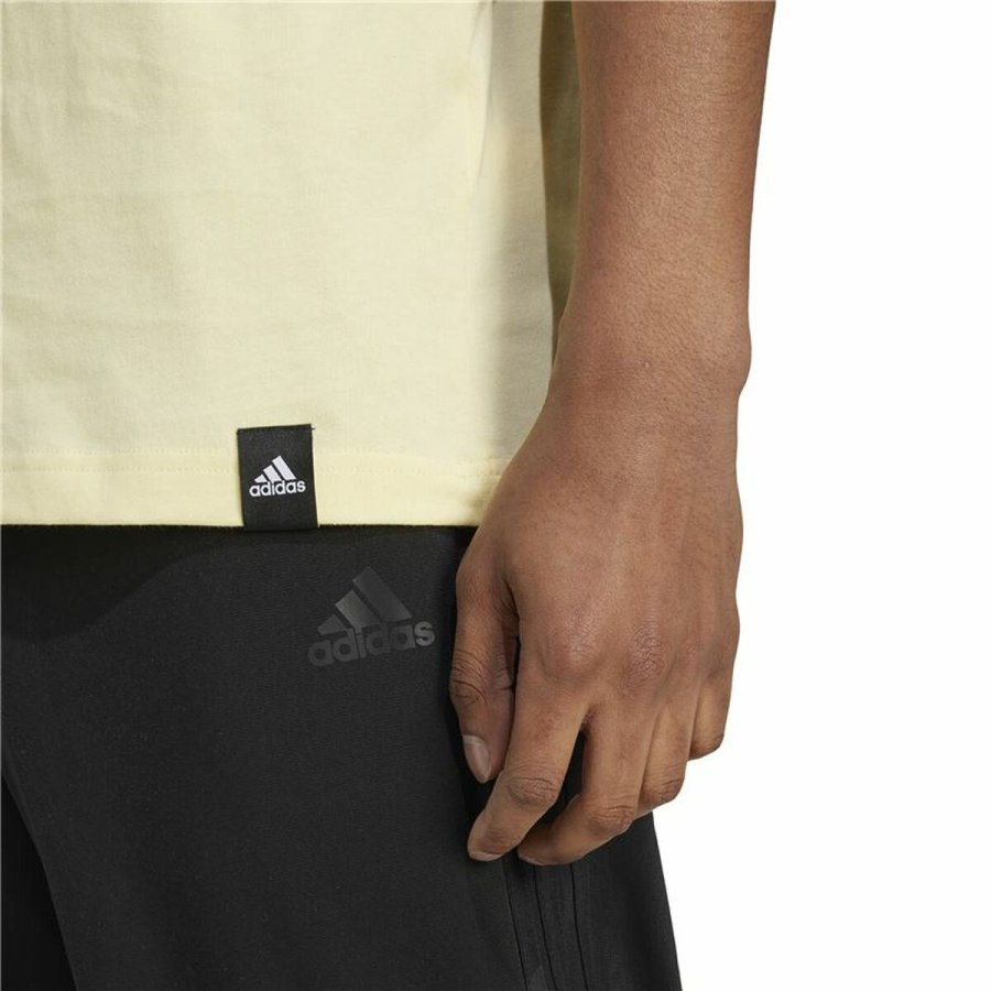 Kortrmet T-shirt til Mnd Adidas Codes Bos Graphic Gul #5