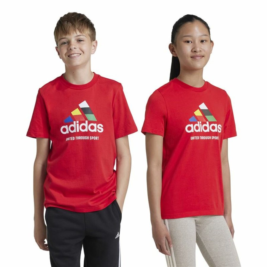 Unisex Kortrmet T-shirt Adidas Tiro Nations Pack Graphic Rd #6