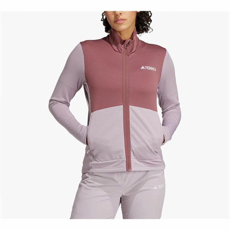 Sportsjakke til damer Adidas Terrex Multi Light Fleece Pink #2