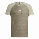 Kortrmet T-shirt til Mnd Adidas Gym+ 3 Bandas Brun #1