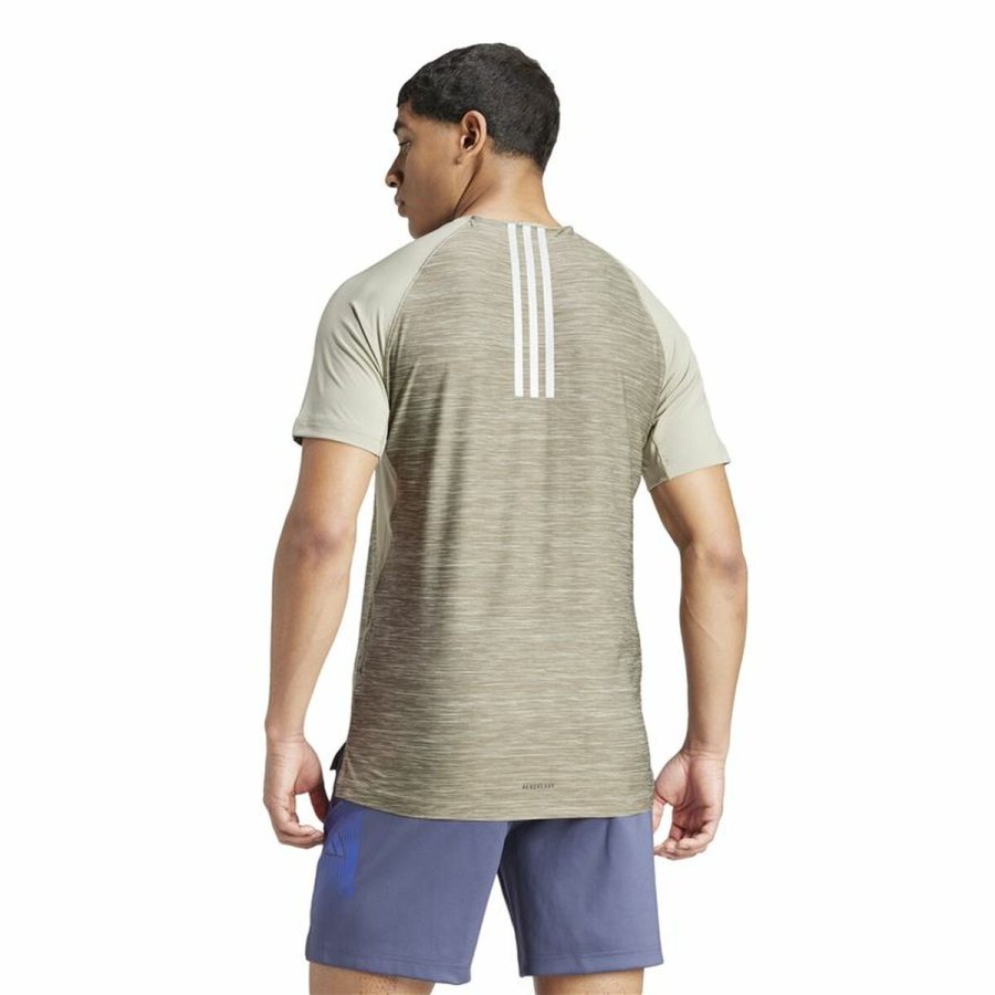 Kortrmet T-shirt til Mnd Adidas Gym+ 3 Bandas Brun #3