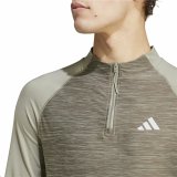Langrmet T-shirt til Mnd Adidas Gym+ 3 Bandas 1/4Zip Brun #4