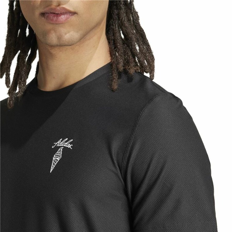 Kortrmet T-shirt til Mnd Adidas Running Ice Cream Graphic Sort #5