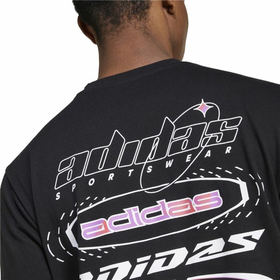 Kortrmet T-shirt til Mnd Adidas House Of Tiro Summer Graphic Sort #4