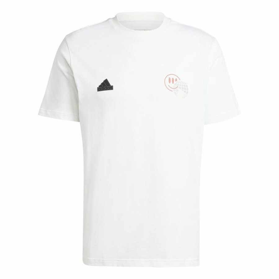 Kortrmet T-shirt til Mnd Adidas House Of Tiro Summer Graphic Hvid #1