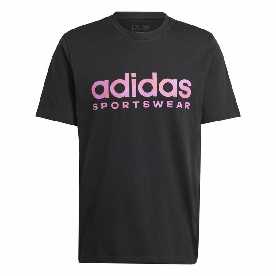 Kortrmet T-shirt til Mnd Adidas House Of Tiro Summer Linear Graphic Sort #1