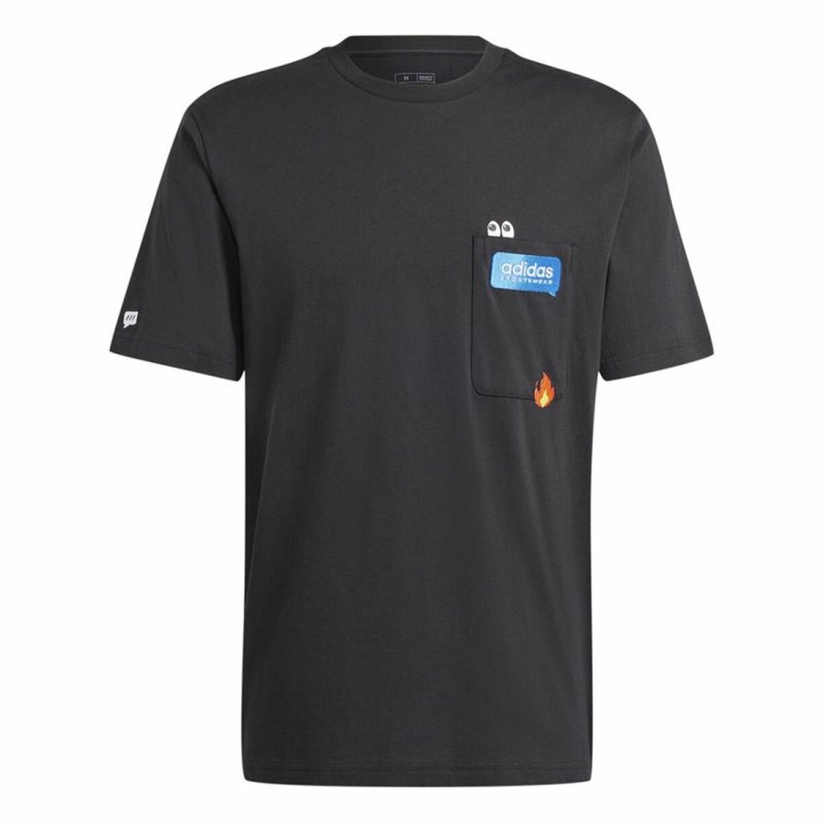 Kortrmet T-shirt til Mnd Adidas Remoji Pocket Graphic Sort #1