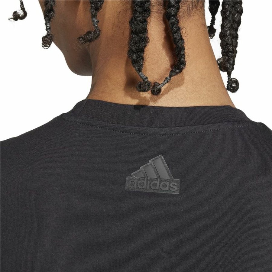 Kortrmet T-shirt til Mnd Adidas House Of Tiro Metallic Graphic Sort #5