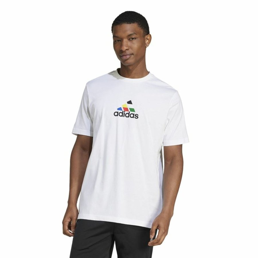 Kortrmet T-shirt til Mnd Adidas House Of Tiro Nations Graphic Hvid #2