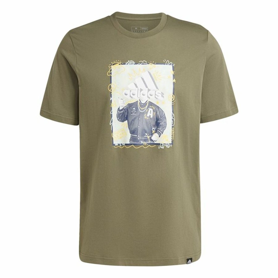 Kortrmet T-shirt til Mnd Adidas Doodle Graphic Grn #1