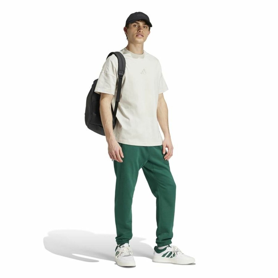 Kortrmet T-shirt til Mnd Adidas All Szn Hvid Beige #4