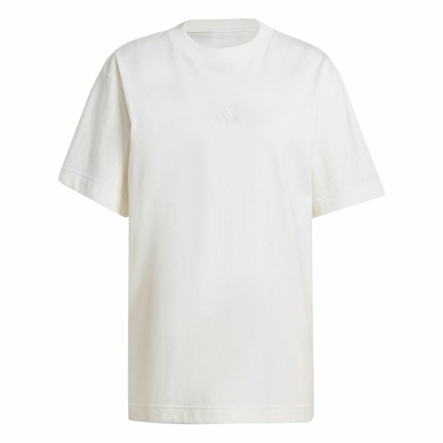 Kortrmet T-shirt til Kvinder Adidas All Szn Loose Hvid #1