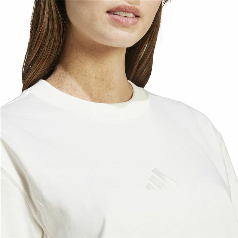 Kortrmet T-shirt til Kvinder Adidas All Szn Loose Hvid #5
