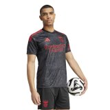 Kort�rmet fodboldtr�je til m�nd Adidas SLB Benfica Sort #3