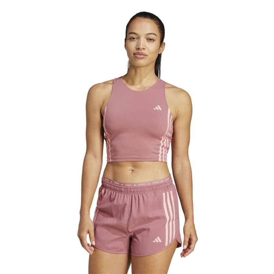 Kort�rmet T-shirt til M�nd Adidas Own The Run Pink #2