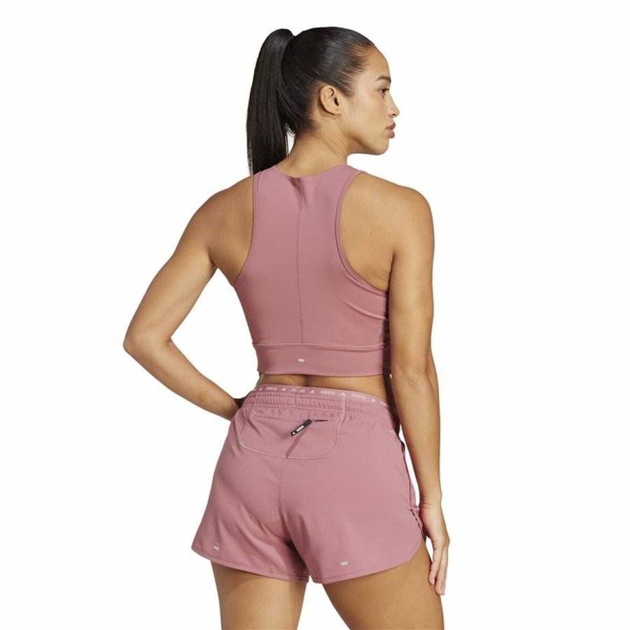 Kort�rmet T-shirt til M�nd Adidas Own The Run Pink #3