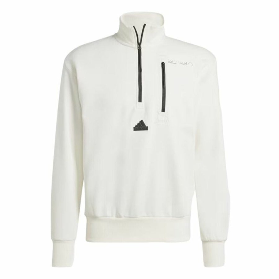 Sweaters uden Htte til Mnd Adidas City Es e Fleece Half-Zip Hvid XXL #1