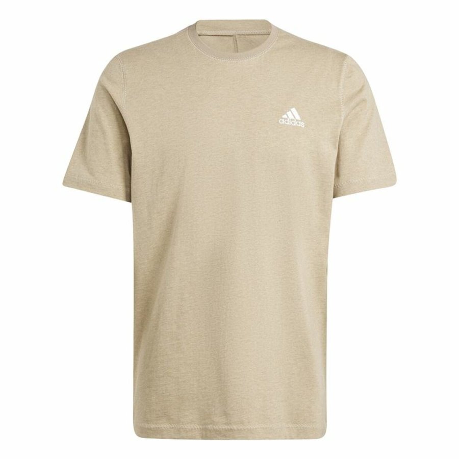 Kortrmet T-shirt til Mnd Adidas Seasonal Essentials Melange Beige #1