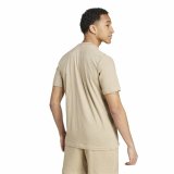 Kortrmet T-shirt til Mnd Adidas Seasonal Essentials Melange Beige #3
