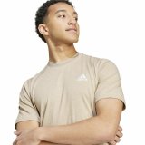 Kortrmet T-shirt til Mnd Adidas Seasonal Essentials Melange Beige #5