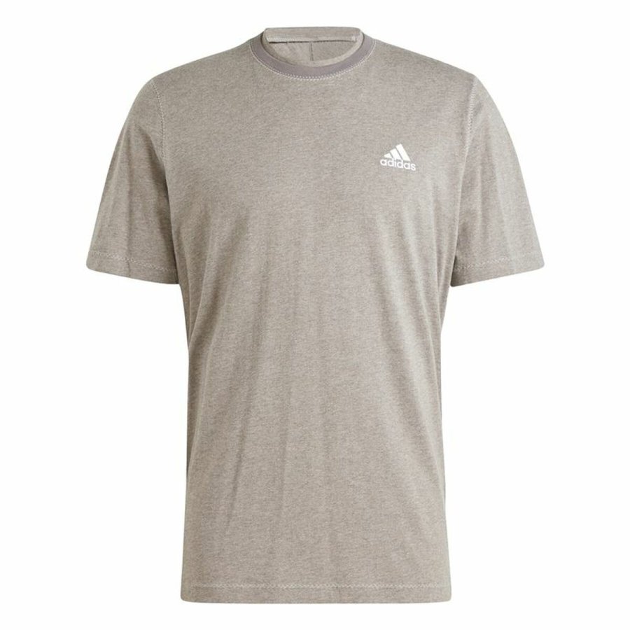 Kortrmet T-shirt til Mnd Adidas Seasonal Essentials Brun Lysegr #1