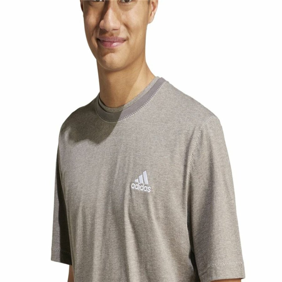 Kortrmet T-shirt til Mnd Adidas Seasonal Essentials Brun Lysegr #5