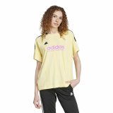Kortrmet T-shirt til Mnd Adidas Tiro Cut 3 Bandas Jacquard Boyfriend Beige #2