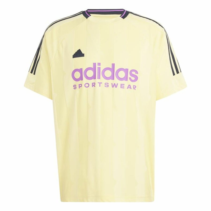 Kortrmet T-shirt til Mnd Adidas House Of Tiro Jacquard Gul #1