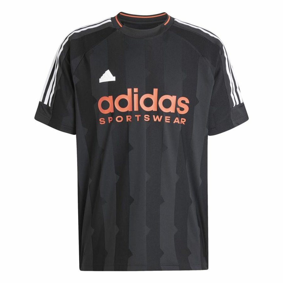 Kortrmet T-shirt til Mnd Adidas House Of Tiro Jacquard Jersey Sort #1