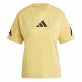 Kortrmet T-shirt til Kvinder Adidas Z.N.E. Gul #1
