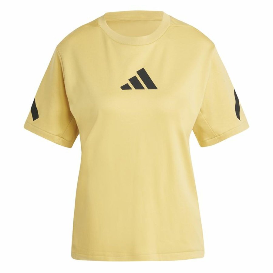 Kortrmet T-shirt til Kvinder Adidas Z.N.E. Gul #1