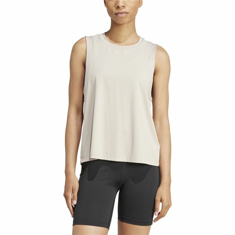Tank top kvinder Adidas Studio Beige #3