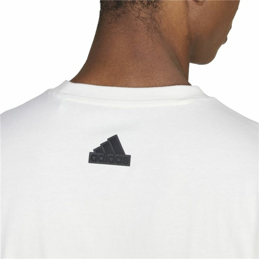 Kortrmet T-shirt til Mnd Adidas Future Icons Graphic Hvid #4