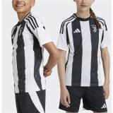 Kort�rmet fodboldtr�je til b�rn Adidas Juventus 24/25 Home Sort #3