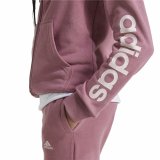 Sweatshirt med htte til piger Adidas Essentials Linear Logo Pink #4