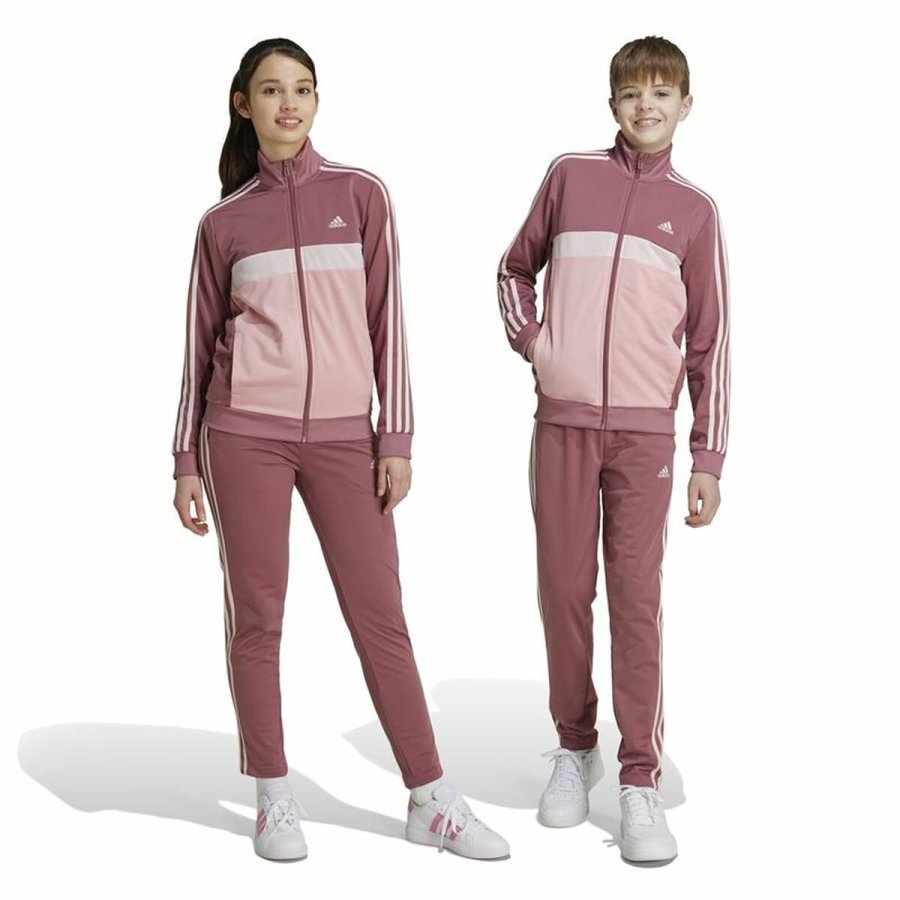Trningsdragt til brn Adidas Essentials Orange Pink #4