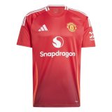 Kort�rmet fodboldtr�je til m�nd Adidas Manchester United 2024/2025 Home #1