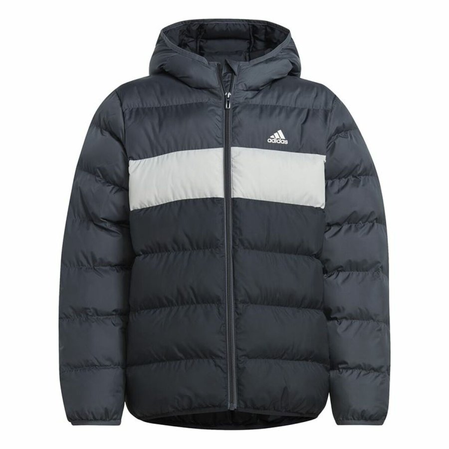 Sportsjakke til brn Adidas Cazadora Synthetic Down Infantil Sort Gr #1