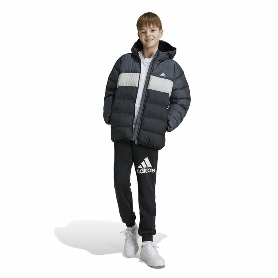 Sportsjakke til brn Adidas Cazadora Synthetic Down Infantil Sort Gr #4