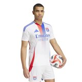 Kort�rmet fodboldtr�je til m�nd Adidas Olympique Lyonnais 24/25 Home #6