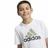 Unisex Kortrmet T-shirt Adidas Essentials Hvid #4