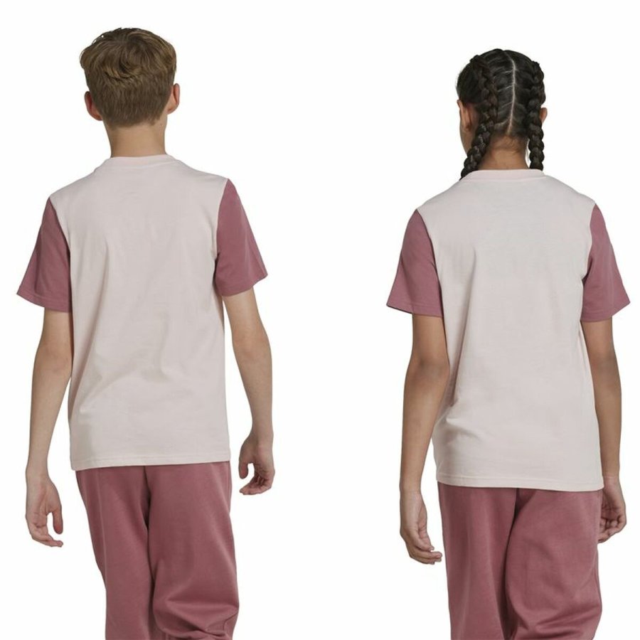 B�rne Kort�rmet T-shirt Adidas Essentials Big Logo Colorblock #4