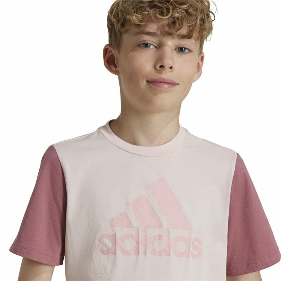 B�rne Kort�rmet T-shirt Adidas Essentials Big Logo Colorblock #5