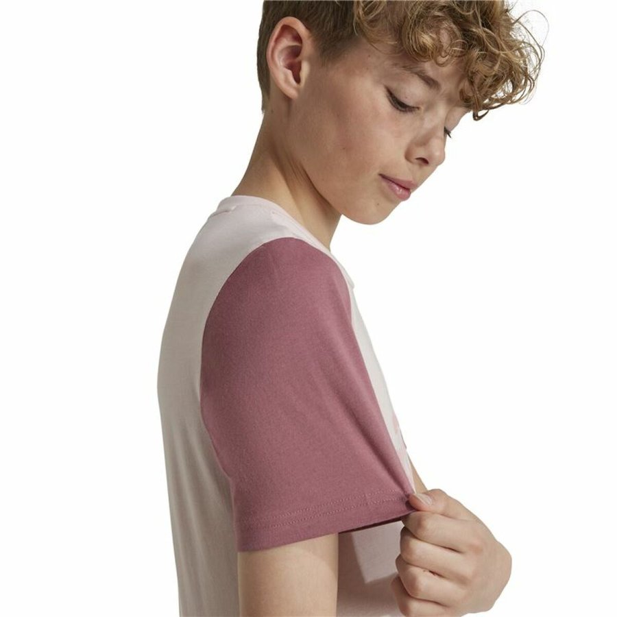 B�rne Kort�rmet T-shirt Adidas Essentials Big Logo Colorblock #6