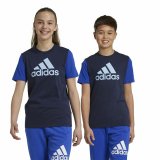 Kortrmet T-shirt til Brn Adidas Essentials Bl #4